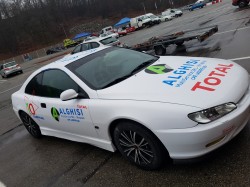 Wrapping Total White + Scritte logo azienda E leone Peugeot Sul Tetto 